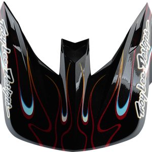 Visière TROY LEE DESIGNS SE5 Carbon Torched – noir/rouge