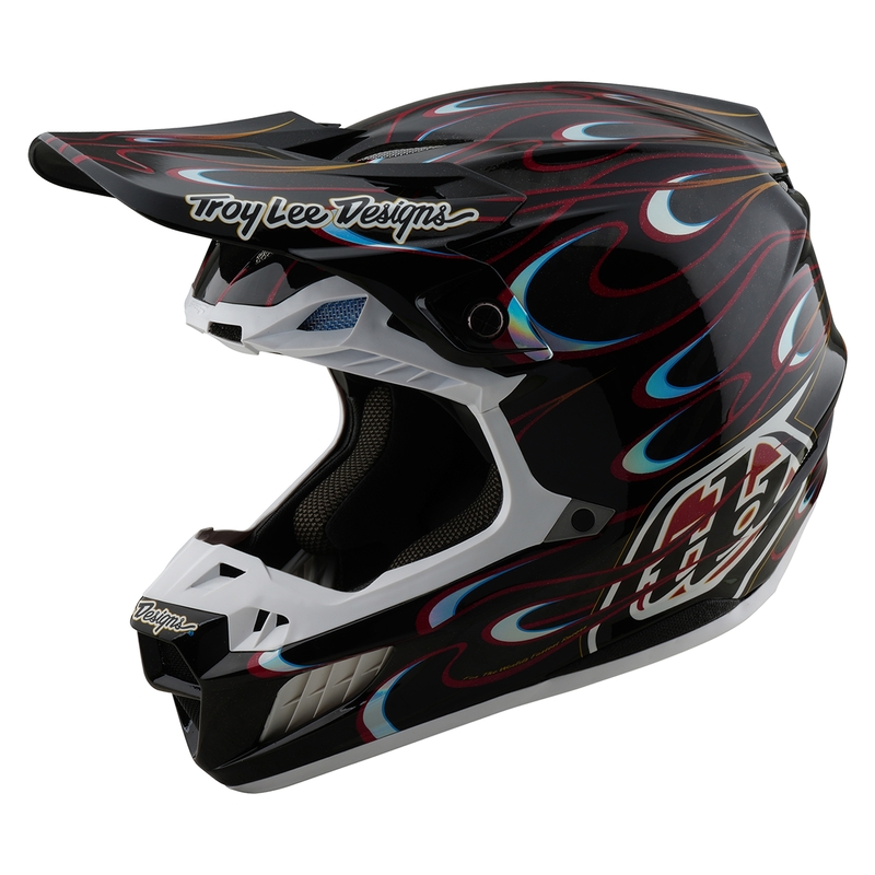 Casque TROY LEE DESIGNS SE5 Carbon Torched – noir/rouge