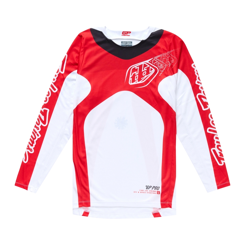 Maillot TROY LEE DESIGNS GP Pro Frames – blanc/rouge