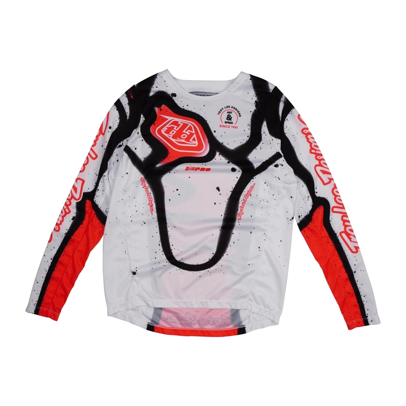 Maillot enfant TROY LEE DESIGNS GP Pro Membrane – blanc/Infra Red