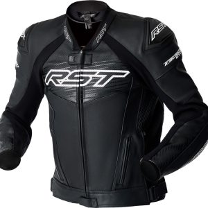 Veste RST Tractech Evo D3O cuir – noir/blanc