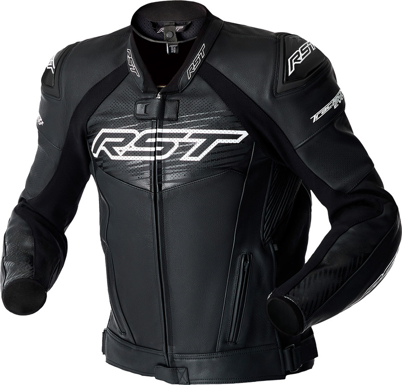 Veste RST Tractech Evo D3O cuir - noir/blanc