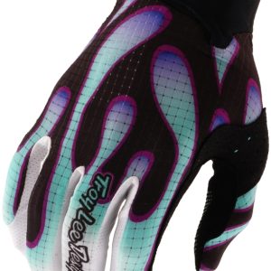 Gants enfant TROY LEE DESIGNS Air – Overspray noir/Real Teal