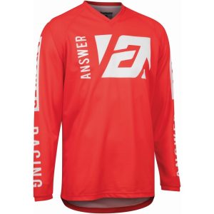 Maillot ANSWER A22 Syncron Merge – rouge/blanc