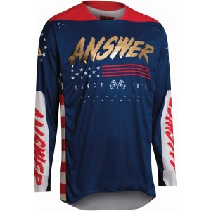 Maillot ANSWER A22 Elite Redzone bleu/rouge/blanc