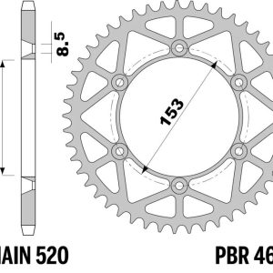 Couronne PBR acier allégée – 520