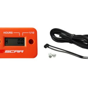 Compteur d&rsquo;heures SCAR filaire avec Velcro orange