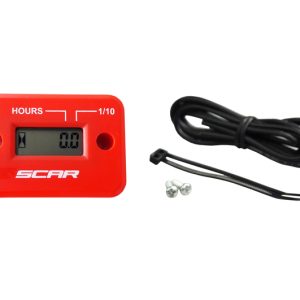 Compteur d&rsquo;heures SCAR filaire avec Velcro rouge