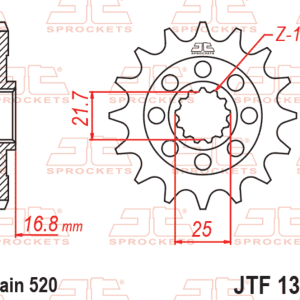 Pignon JT SPROCKETS acier anti-bruit – 520