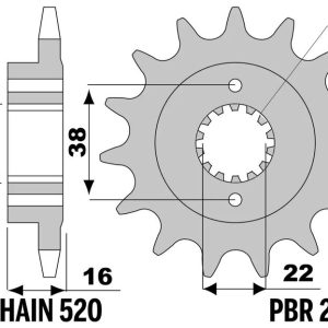 Pignon PBR acier standard – 520