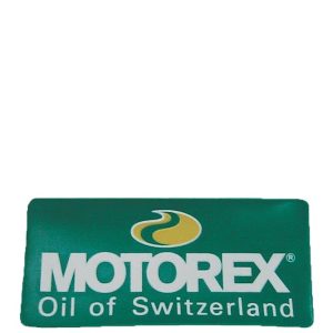 Badge MOTOREX plastique 120 x 55mm vert