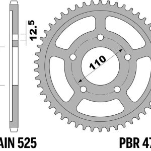Couronne PBR acier standard – 525