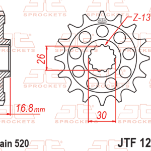 Pignon JT SPROCKETS acier anti-bruit – 520