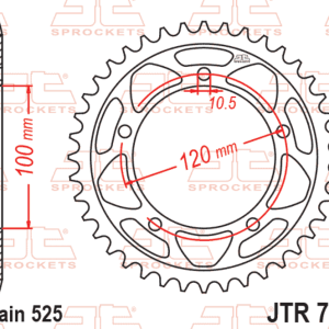 Couronne JT SPROCKETS acier standard – 525
