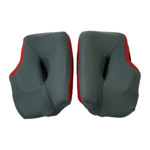 Mousses de joues ARAI Dry-Cool gris/rouge 30mm (épaisseur standard XS-M) pour casque MX-V