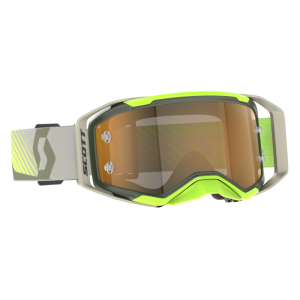 Masque SCOTT Prospect 2.0 AMP Chrome Kaki Green/Neon Yellow – écran or chromé