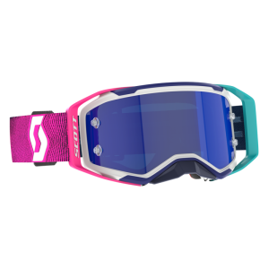 Masque SCOTT Prospect 2.0 AMP Chrome Stealth Blue/Radiant Pink – écran bleu chromé