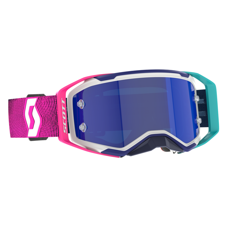 Masque SCOTT Prospect 2.0 AMP Chrome Stealth Blue/Radiant Pink - écran bleu chromé