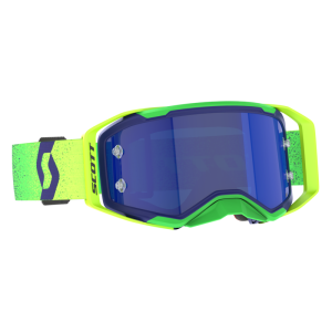 Masque SCOTT Prospect 2.0 AMP Chrome Midnight Purple/Safety Yellow – écran bleu chromé