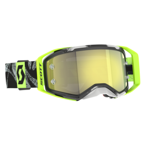Masque SCOTT Prospect 2.0 Caviar Black/Safety Yellow – écran jaune chromé