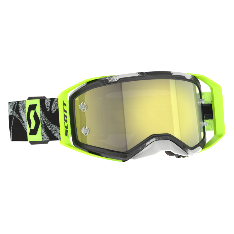 Masque SCOTT Prospect 2.0 Caviar Black/Safety Yellow - écran jaune chromé