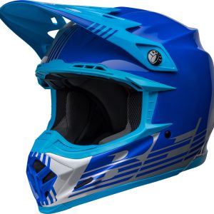 Casque BELL Moto-9 Mips – Louver Gloss Gray/Blue