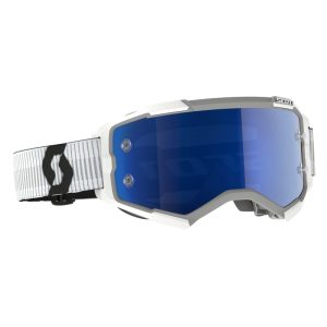 Masque SCOTT Fury – White écran Blue Chrome Works