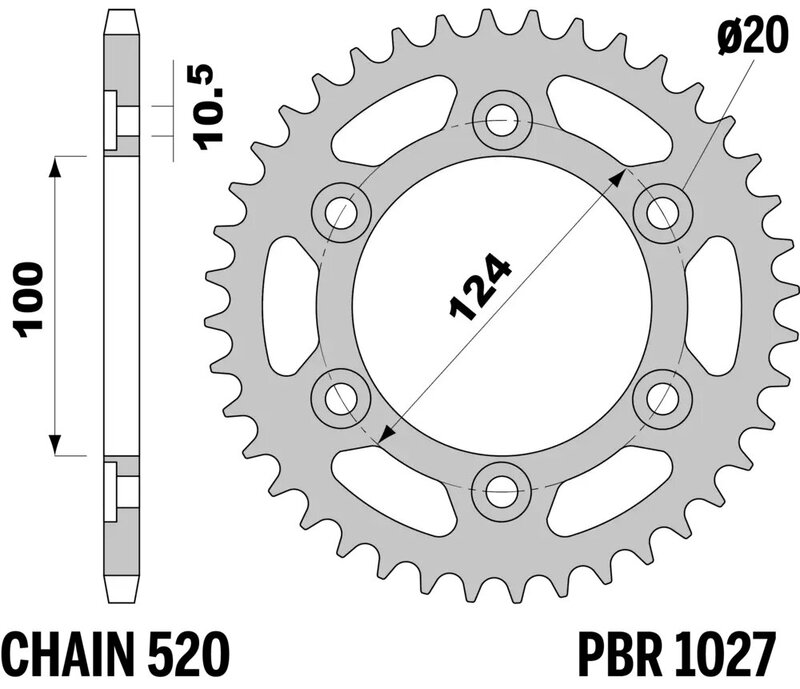 Couronne PBR acier standard - 520