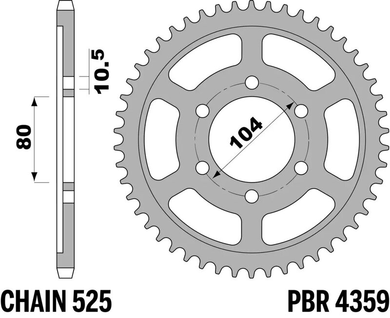 Couronne PBR acier standard - 525