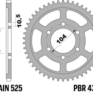 Couronne PBR acier standard – 525
