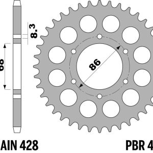 Couronne PBR acier standard – 428