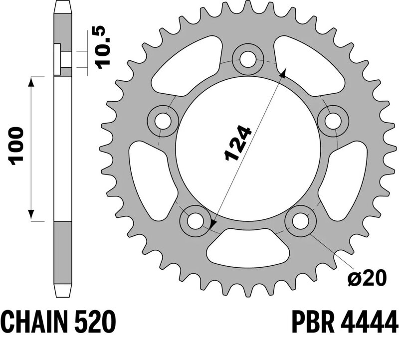 Couronne PBR acier standard - 520