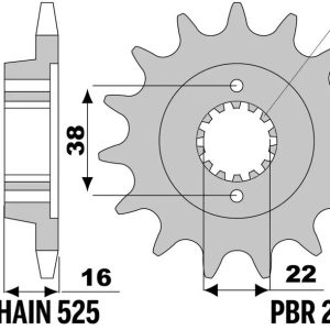 Pignon PBR acier standard – 525