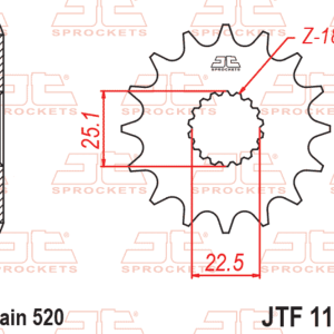 Pignon JT SPROCKETS acier anti-bruit – 520