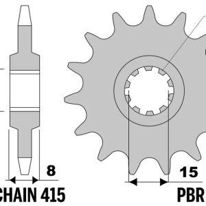 Pignon PBR acier standard – 415