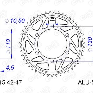 Couronne AFAM alu standard – 525