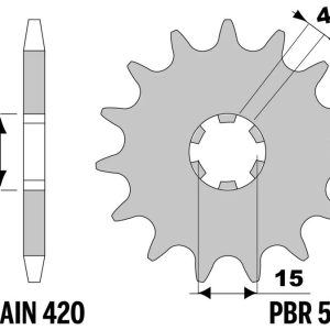Pignon PBR acier standard – 420