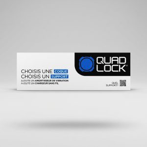 Fronton magnétique QUAD LOCK pour présentoir – français