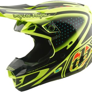 Casque TROY LEE DESIGNS SE5 Polycarbonate Mips – The Line jaune fluo