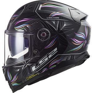 Casque LS2 FF811 VECTOR II TROPICAL BLACK WHITE-06
