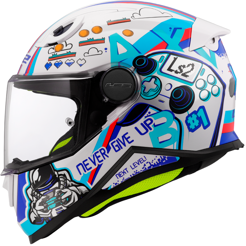 Casque LS2 FF812 KID NEXT LEVEL WHITE