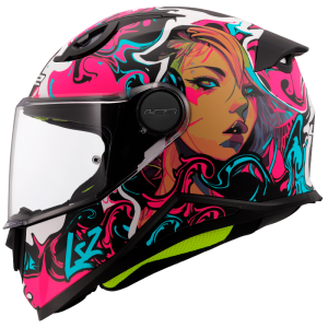 Casque LS2 FF812 KID CYBERG PURPLE CYAN