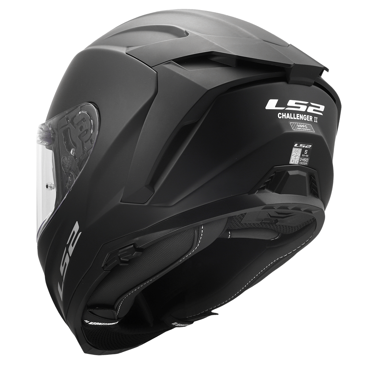 Casque LS2 FF817 CHALLENGER II SOLID MATT BLACK – Image 4