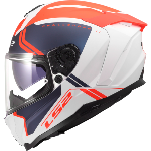 Casque LS2 FF817 CHALLENGER II TITAN WHITE BLUE RED