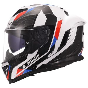 Casque LS2 FF818 STORM III SPORTY WHITE BLUE RED