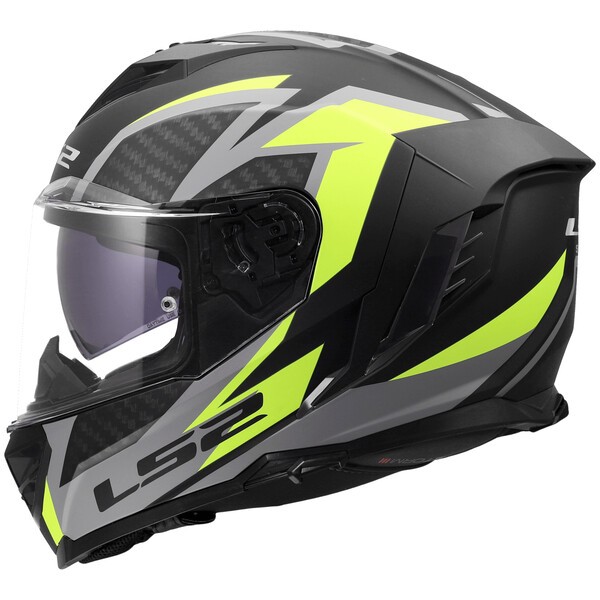 Casque LS2 FF818 STORM III DYNAMO BLACK H-V YELLOW – Image 2