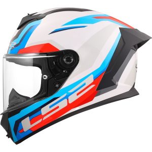 Casque LS2 FF820 RAPID III HYPER WHITE BLUE RED