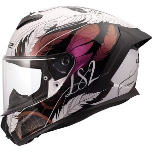 Casque LS2 FF820 RAPID III BOHO WHITE BLACK PINK