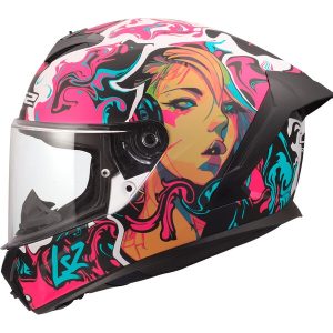 Casque LS2 FF820 RAPID III CYBERG PURPLE CYAN