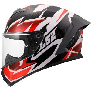Casque LS2 FF820 RAPID III XTREM WHITE BLACK RED